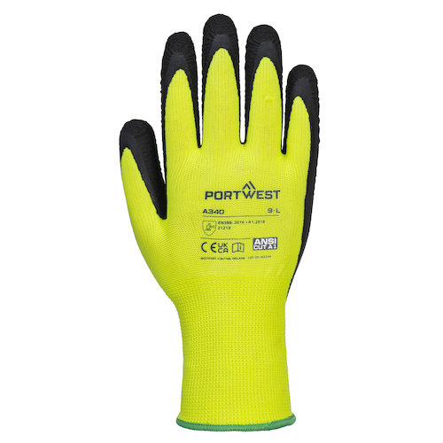 A340 Hi Vis Latex Grip Glove (5036108360604)